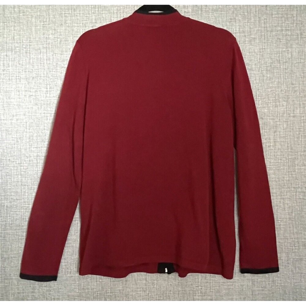 Bob Mackie Wearable Art Sweater Womens Medium Red Black - Picture 2 of 12